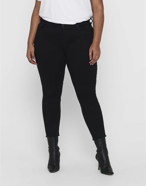 ONLY Curve - Sorte skinny-jeans