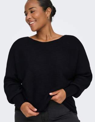ONLY Curve - Strickpullover in Schwarz