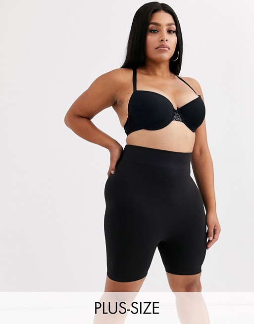 Only Curve support shapewear shorts in black