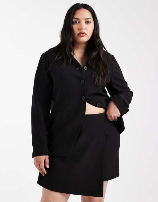 ONLY Curve – Svart, figursydd skort, del av set, 2 av 5