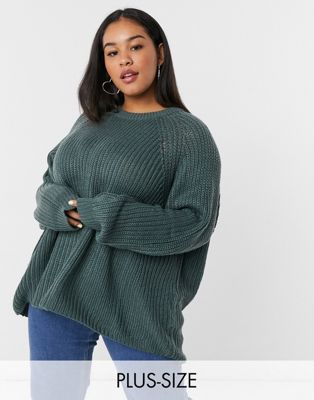 Only CurveOnly Curve sweater in green-Navy | DailyMail