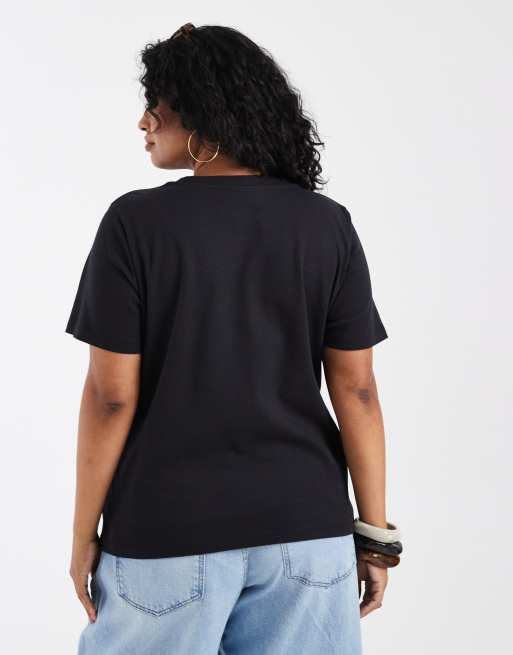 ONLY Curve - T-shirt coupe carrée - Noir, 4 de 4
