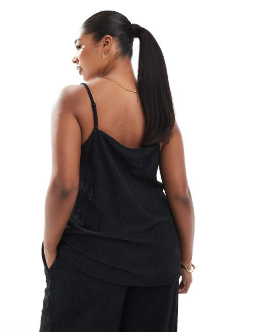 ONLY Curve – Texturiertes Top in Schwarz, Kombiteil, 2 von 4