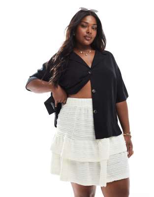 Only Curve Tiered Frills Mini Skirt