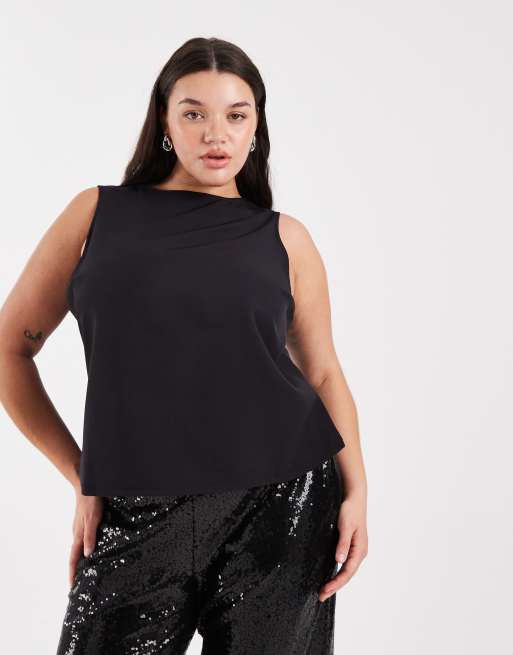ONLY Curve - Top avec nœud et dos ouvert - Noir, 2 de 4