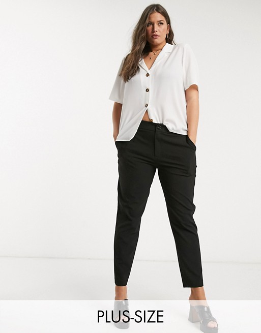 Only Curve trouser in black