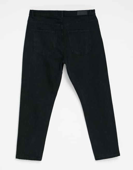 Only Curve - veneda - Mom-jeans i sort