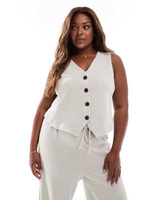 Veston d'ensemble casual en tissu texturé - Taupe-Neutre XL