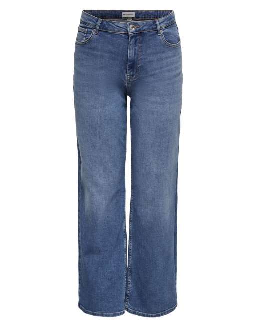 ONLY Curve Wide-fit jeans in medium blue denim, 7 of 7
