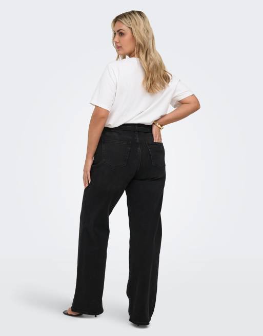 ONLY Curve Wide-fit jeans in washed black, 5 of 5