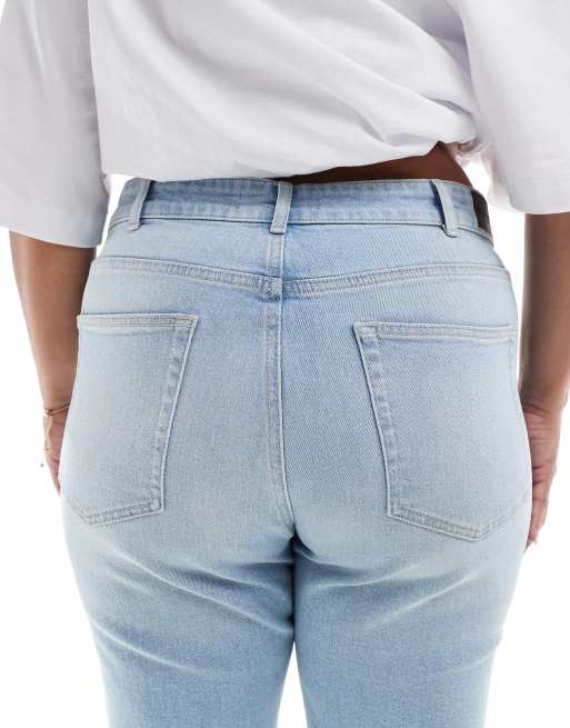 ONLY Curve wide leg jeans in light blue, 4 of 5