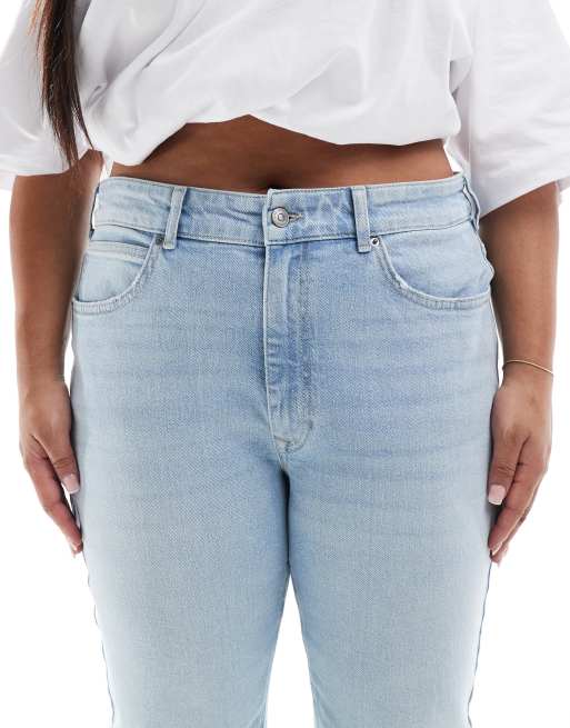 ONLY Curve wide leg jeans in light blue, 5 of 5