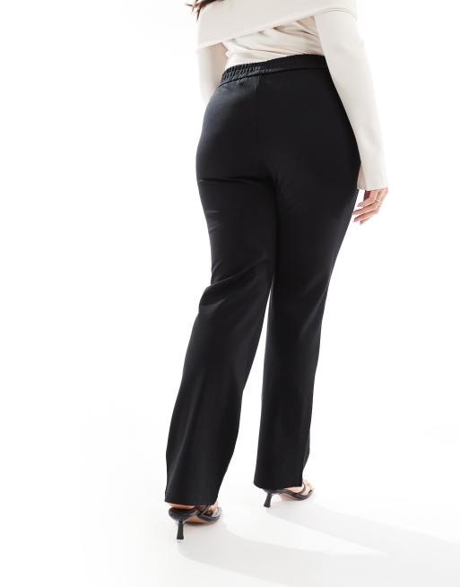 ★ POSZER★ Curved wide pants black 243CUWPT003 NVRFRGT BLACK S-CURVED WIDE LEG UTILITY TROUSERS