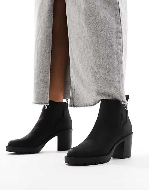Only – Czarne buty na obcasie z imitacji skóry - view 1