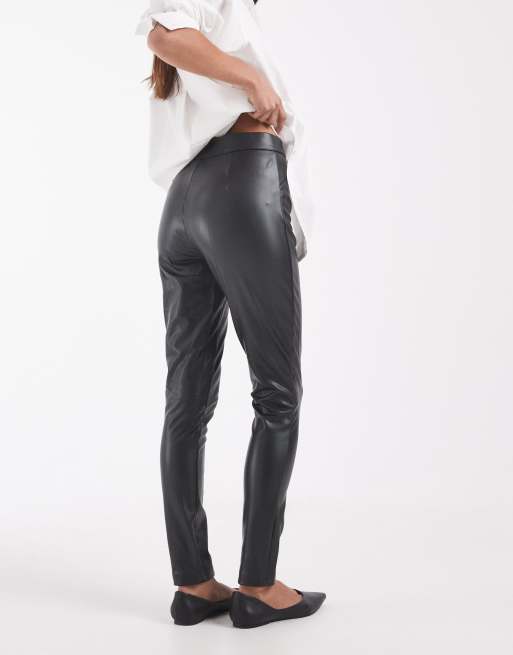Only – Czarne legginsy ze sztucznej skóry , 5 z 5