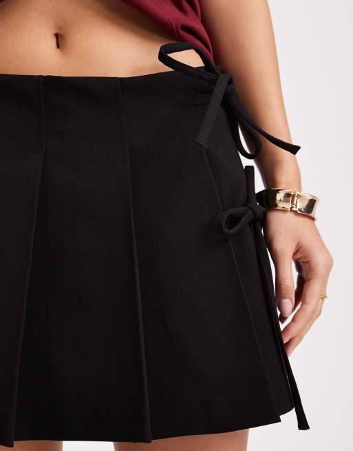 Only – Czarne plisowane spódnicospodnie mini, 5 z 5