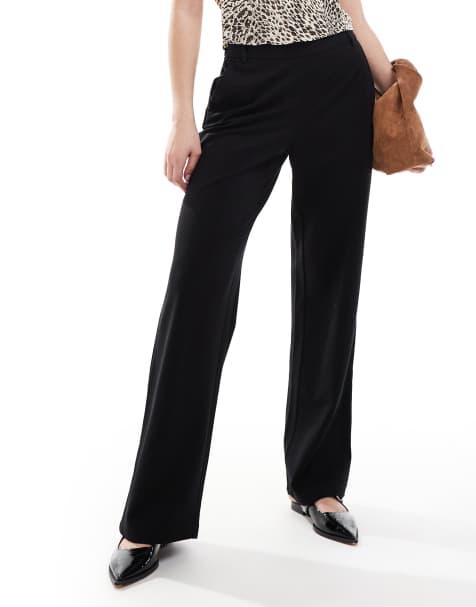 ONLY straight leg trousers in black
