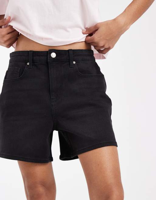 ONLY – Czarne szorty jeansowe ze stretchem, 3 z 5