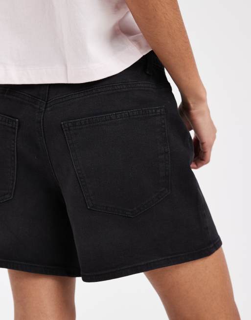 ONLY – Czarne szorty jeansowe ze stretchem, 5 z 5