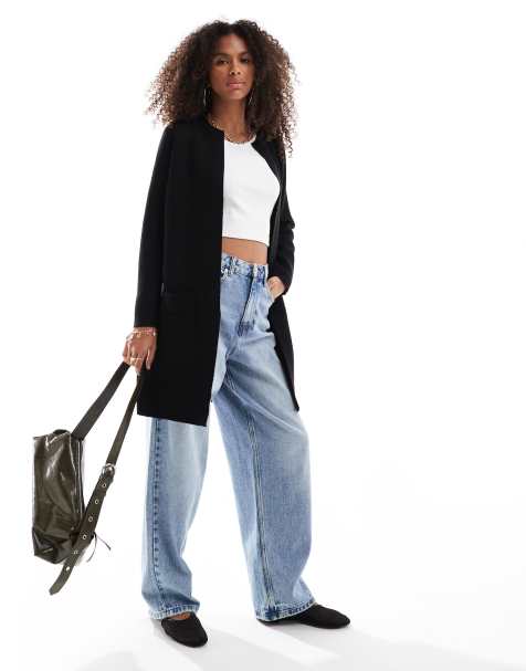 ONLY long knitted cardigan in black 