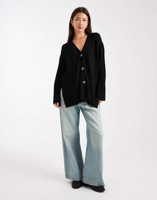 ONLY – Czarny kardigan oversize, 3 z 4