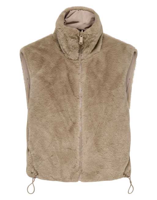 ONLY Dana gilet double-face in pelliccia sintetica marrone, 7 di 7
