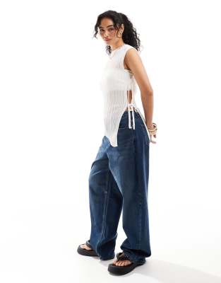 Haut Amrita Noir Asymétrique Une Manche Brodé & Perlé - Taille M - Neuf