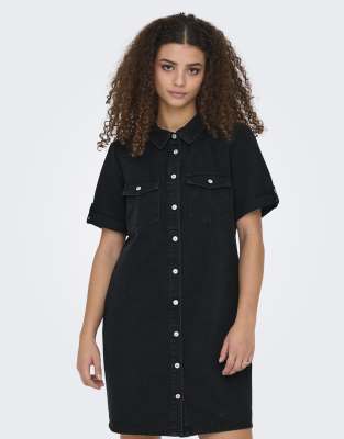 ONLY ONLY Denim dress in washed black