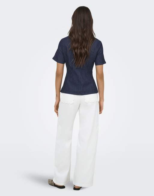 ONLY Denim-Hemd in dunkelblauem Denim, 2 von 7