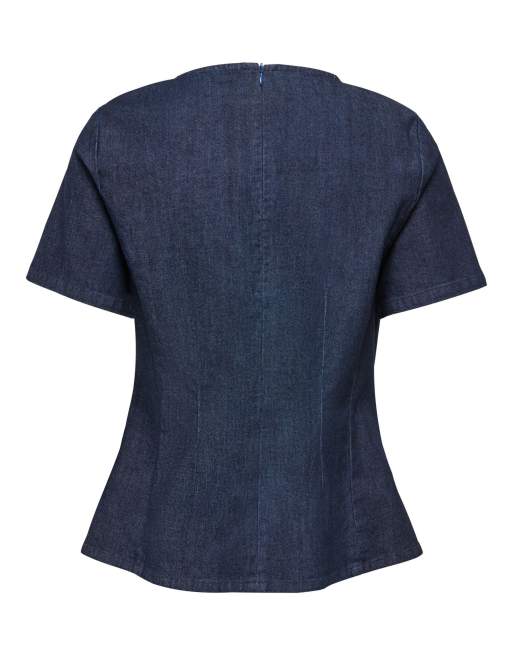 ONLY Denim-Hemd in dunkelblauem Denim, 7 von 7
