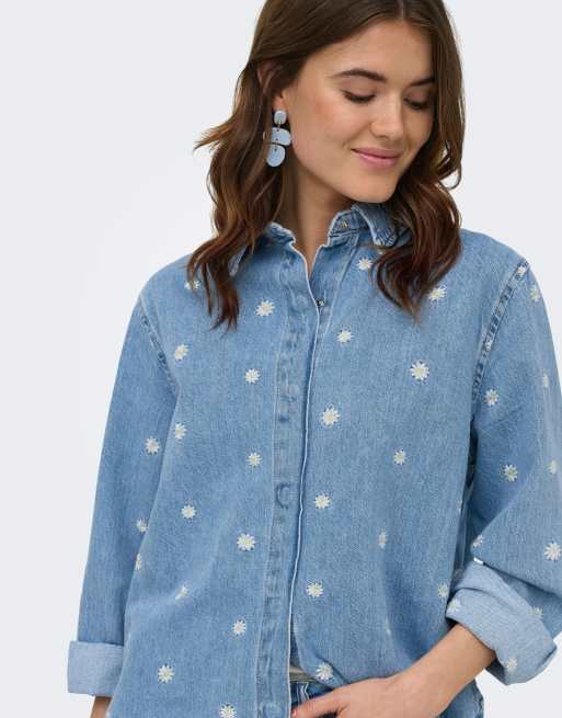 ONLY Denim-Hemd in hellblauem Denim, 5 von 7