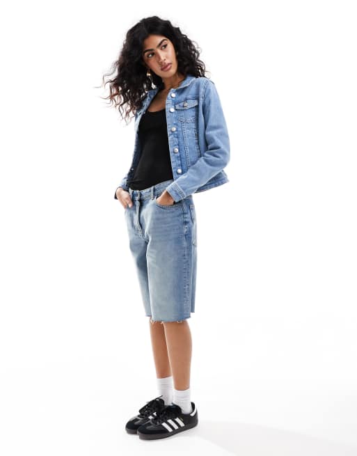 Only - Denim jack in lichtblauw met wassing , 4 van 4