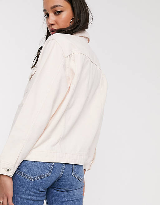 Coats & Jackets Only denim jacket in pink 