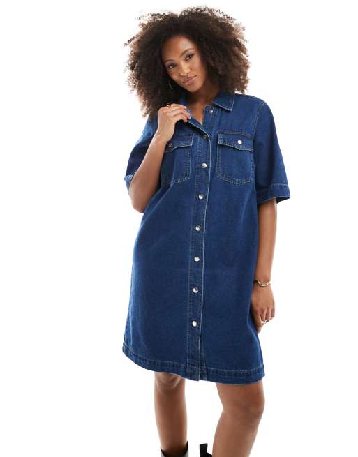 Denim Jurk Only Jeansjurk Denim Jurk Wit Spijkerjurken 2021 Only