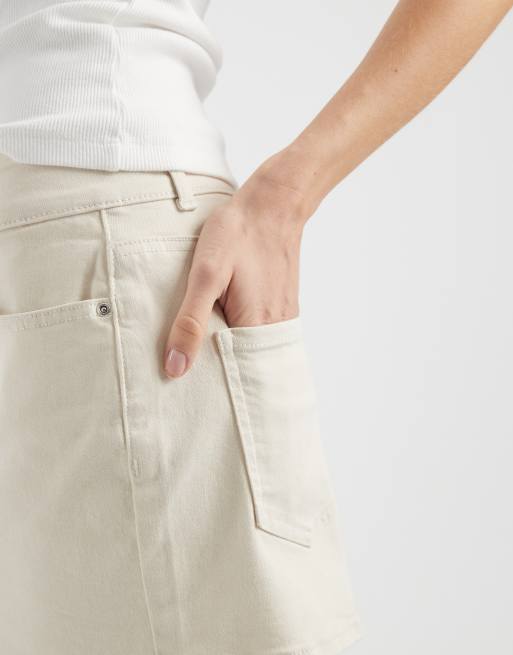 ONLY - Denim minirok in ecru, 4 van 5