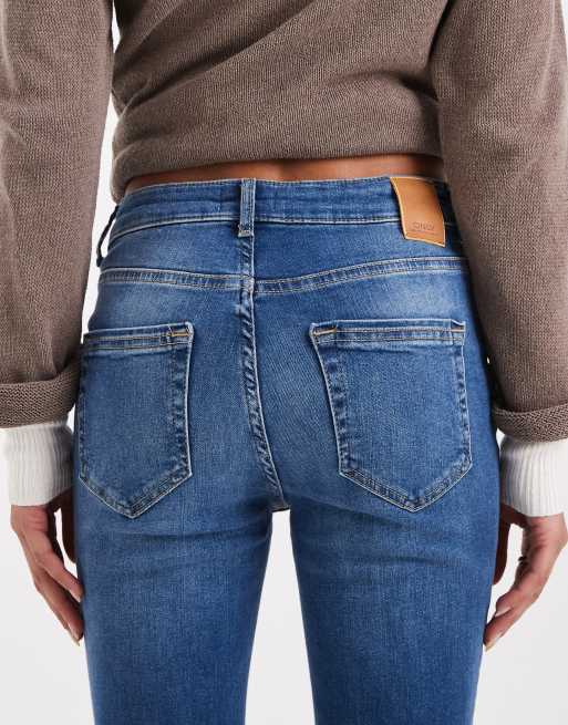 ONLY – Denim-Schlagjeans in Mittelblau, 5 von 5