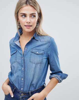 asos denim top