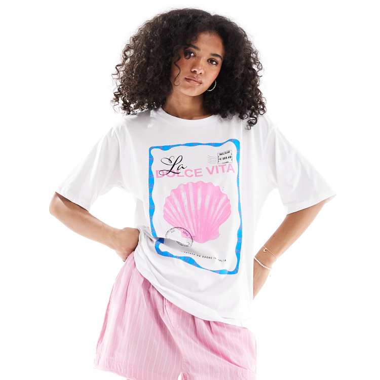 ★★ ★★ Here White Diamond Graphic Boyfriend T- Brooklyn White Graphic Boyfriend Tee – 12th Tribe