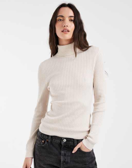 Only - Dolcevita color pietra, 3 di 4