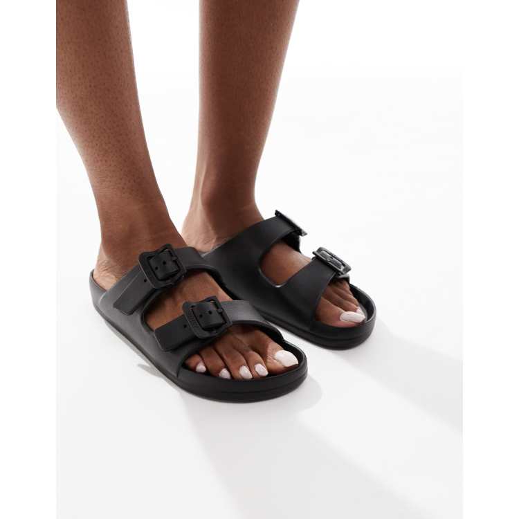 ONLY double strap sandals in black | ASOS