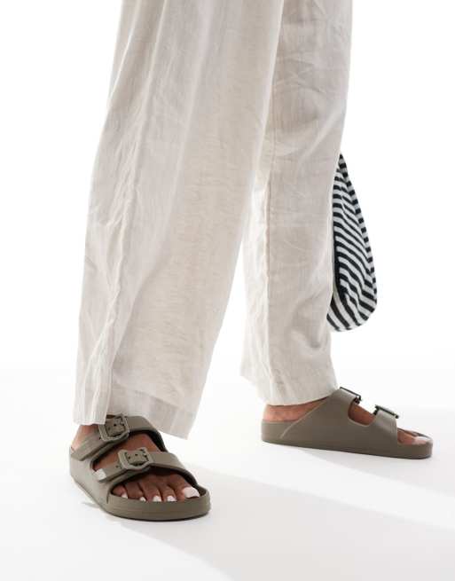 ONLY double strap sandals in light brown, 3 of 4