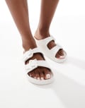 [ONLY] ONLY double strap sandals in white 41 WHITE