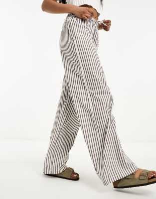 Grey and white striped sales jeans