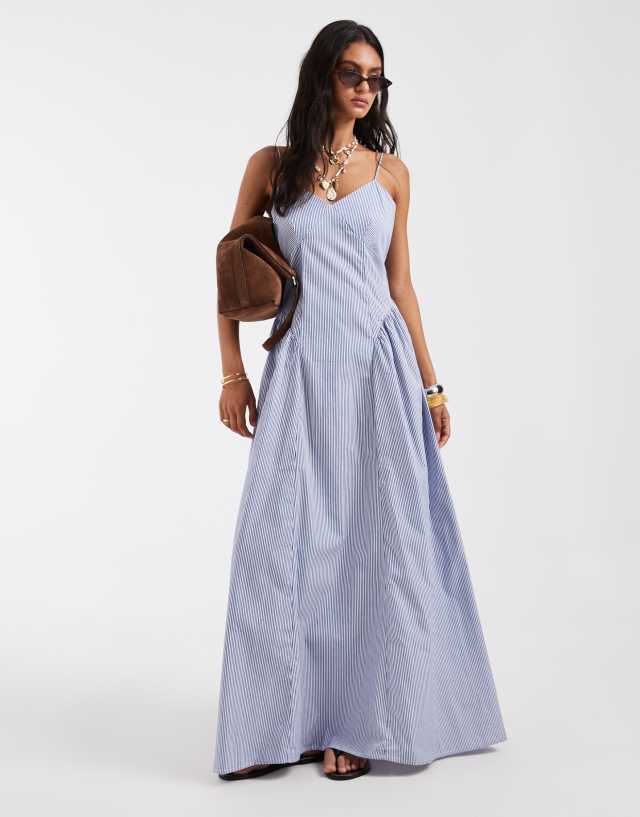 ONLY - Dropped Waist Maxi Dress - Women - Cotton - 4 US