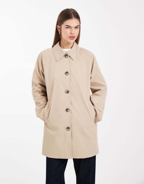 ONLY - Effen regenjas in beige - view 1
