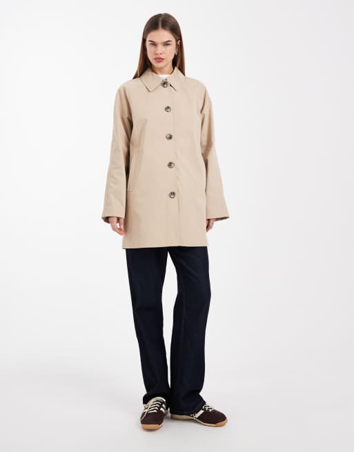 ONLY - Effen regenjas in beige, 3 van 4