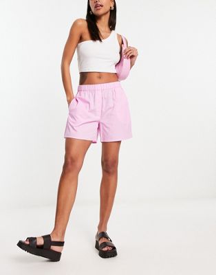 Only elasticated waist boxer shorts in bubblegum pink - ASOS Price Checker