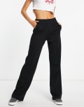 [ONLY] Only elasticated waist wide leg pants in black M L30 Black