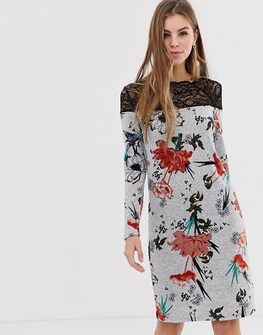 Only Elcos Aviaya floral print shift dress