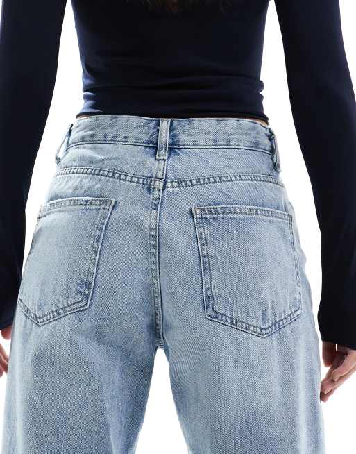 ONLY - Ella - Jeans met halfhoge taille en rechte pasvorm in lichtblauw, 4 van 5